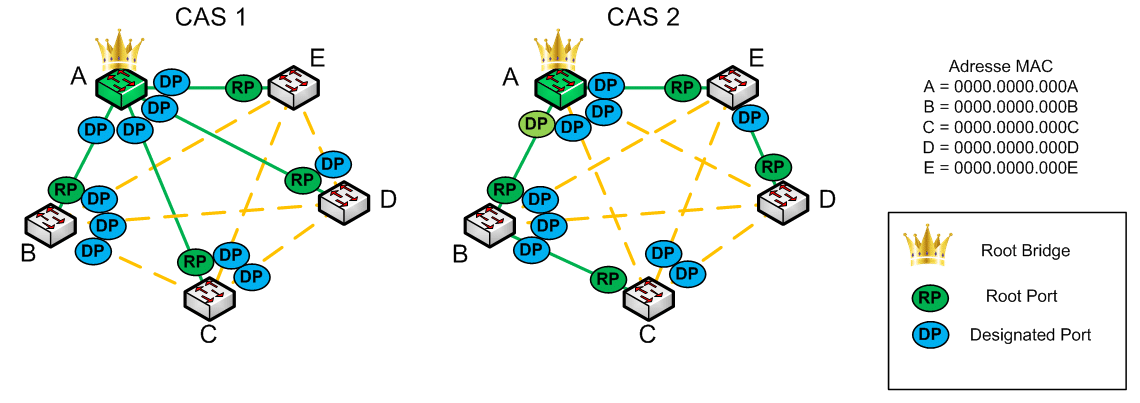 Protocole STP - Designated Port - Schéma 01