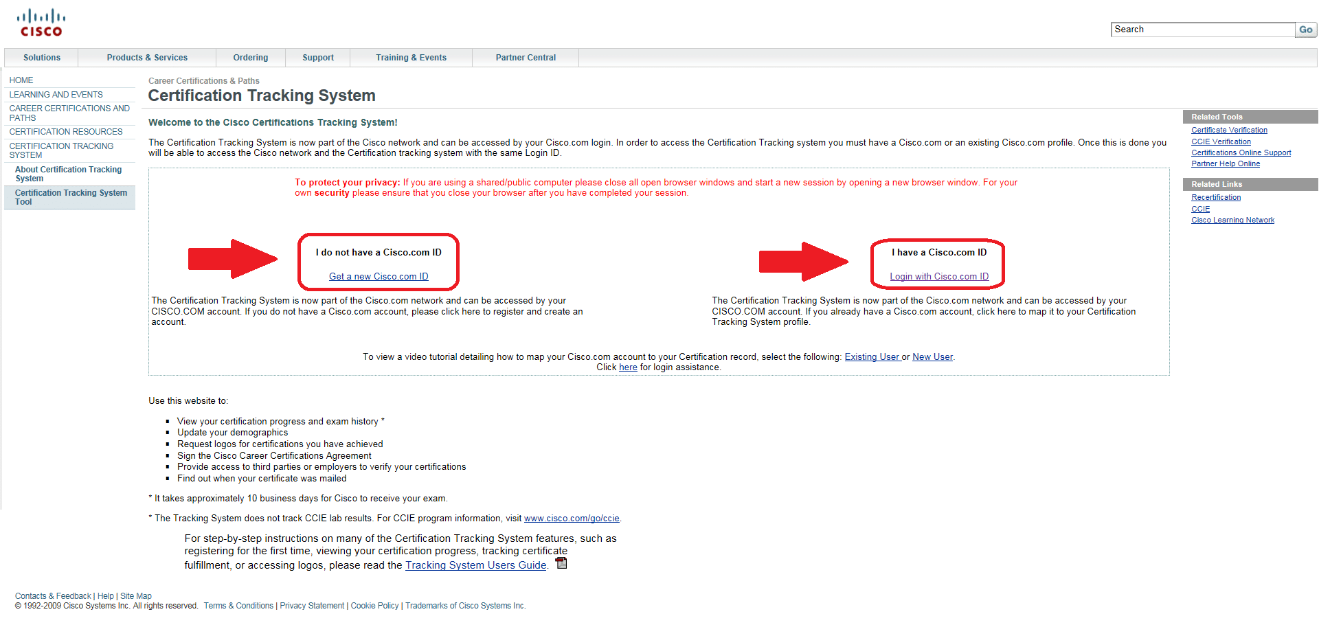 Aller sur le site de CISCO